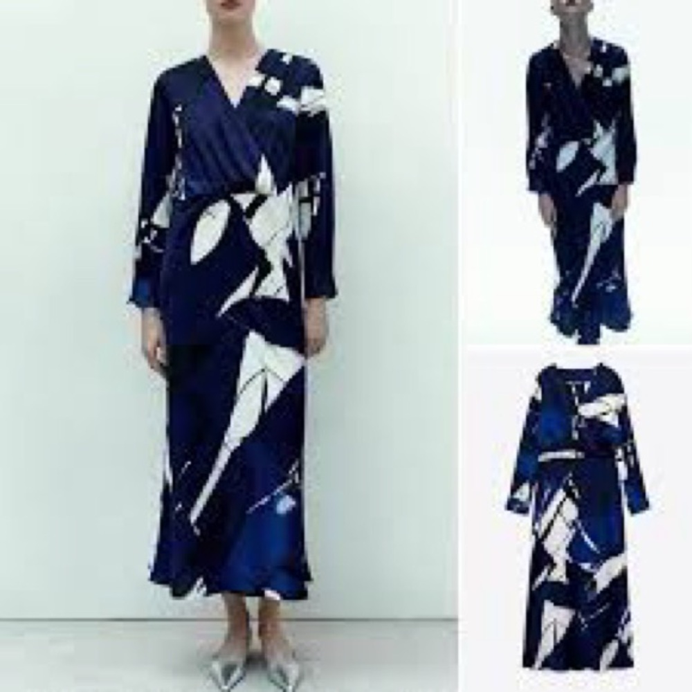 Zara satin maxi dress . New without tags. Size Mexium